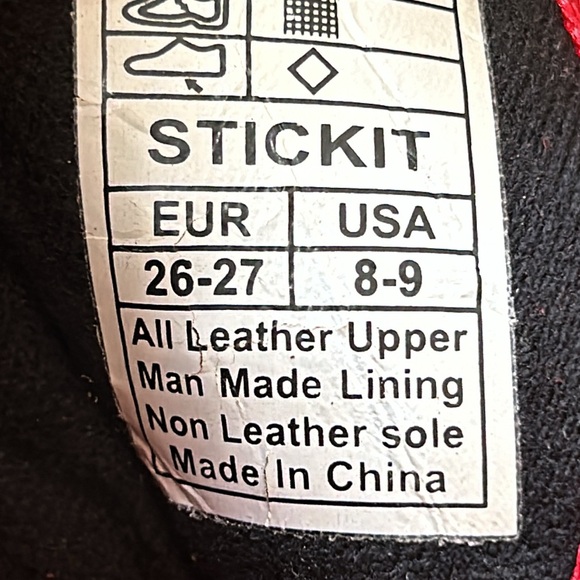 La Sportiva Kids Stickit Rock Climbing Shoes Chili Poppy Red Toddler Size 8-9 - Picture 3 of 10